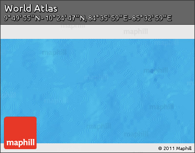 Physical 3D Map of the Area around 10° 7' 21" N, 85° 4' 29" E