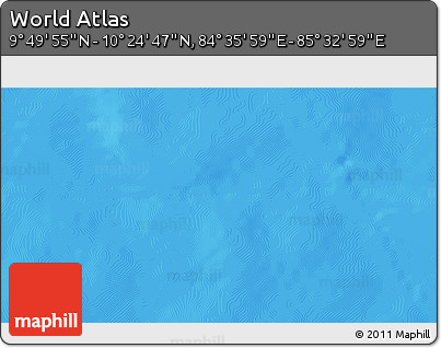 Physical 3D Map of the Area around 10° 7' 21" N, 85° 4' 29" E
