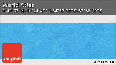 Physical Panoramic Map of the Area around 10° 7' 21" N, 85° 4' 29" E