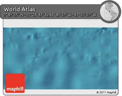 Satellite 3D Map of the Area around 10° 7' 21" N, 88° 19' 29" W