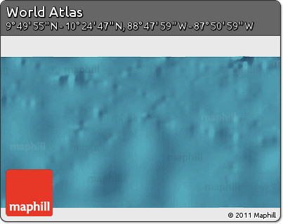 Satellite 3D Map of the Area around 10° 7' 21" N, 88° 19' 29" W