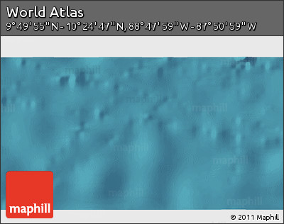 Satellite 3D Map of the Area around 10° 7' 21" N, 88° 19' 29" W