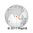 Outline Map of the Area around 10° 7' 21" N, 89° 19' 29" E, rectangular outline