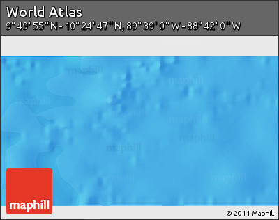 Political 3D Map of the Area around 10° 7' 21" N, 89° 10' 30" W