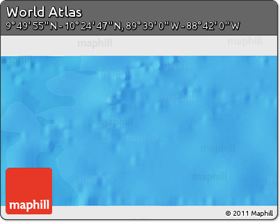 Political 3D Map of the Area around 10° 7' 21" N, 89° 10' 30" W