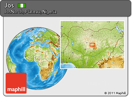 Physical Location Map of Jos