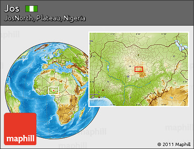 Physical Location Map of Jos