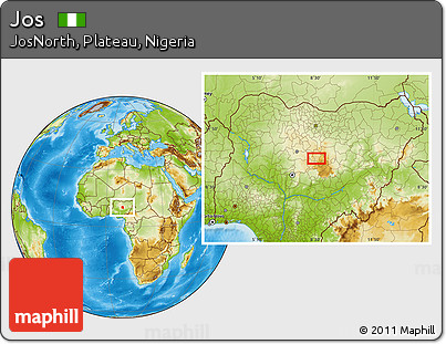 Physical Location Map of Jos