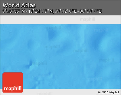 Physical 3D Map of the Area around 10° 7' 21" N, 90° 10' 30" E