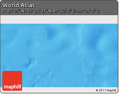 Physical 3D Map of the Area around 10° 7' 21" N, 90° 10' 30" E