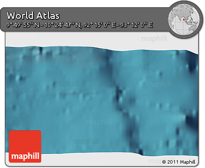 Satellite 3D Map of the Area around 10° 7' 21" N, 92° 43' 29" E