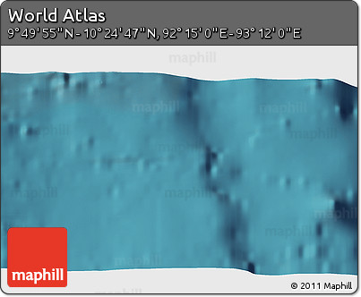 Satellite 3D Map of the Area around 10° 7' 21" N, 92° 43' 29" E