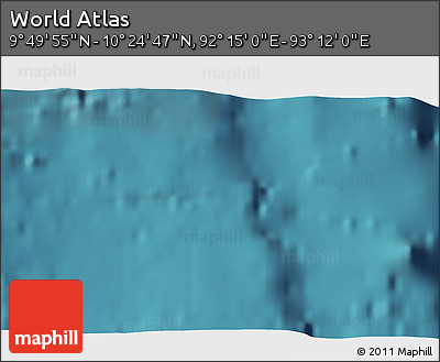 Satellite 3D Map of the Area around 10° 7' 21" N, 92° 43' 29" E