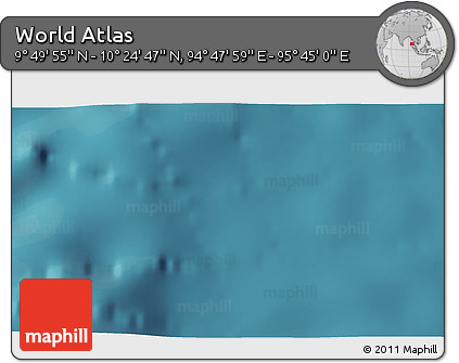 Satellite 3D Map of the Area around 10° 7' 21" N, 95° 16' 30" E
