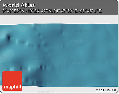 Satellite 3D Map of the Area around 10° 7' 21" N, 95° 16' 30" E