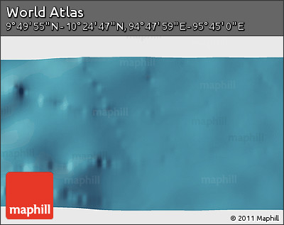 Satellite 3D Map of the Area around 10° 7' 21" N, 95° 16' 30" E