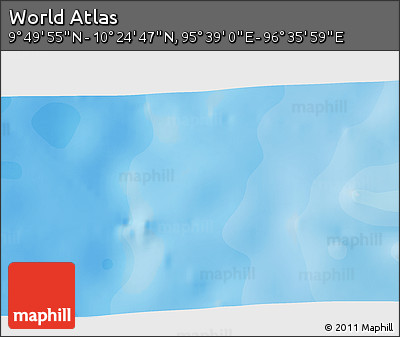 Political 3D Map of the Area around 10° 7' 21" N, 96° 7' 30" E