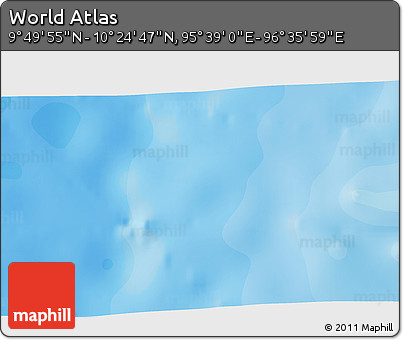 Political 3D Map of the Area around 10° 7' 21" N, 96° 7' 30" E