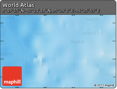Physical Map of the Area around 10° 7' 21" N, 96° 7' 30" E