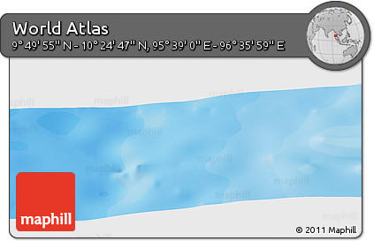 Political Panoramic Map of the Area around 10° 7' 21" N, 96° 7' 30" E