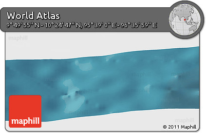 Satellite Panoramic Map of the Area around 10° 7' 21" N, 96° 7' 30" E