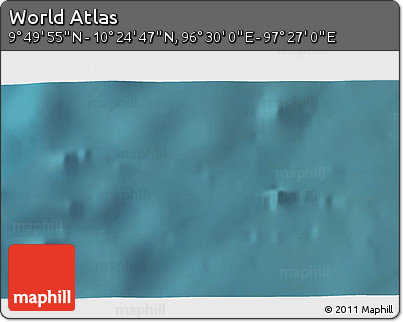 Satellite 3D Map of the Area around 10° 7' 21" N, 96° 58' 29" E