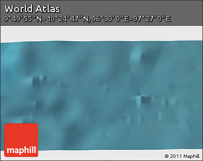 Satellite 3D Map of the Area around 10° 7' 21" N, 96° 58' 29" E