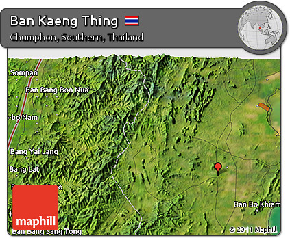 Satellite 3D Map of Ban Kaeng Thing