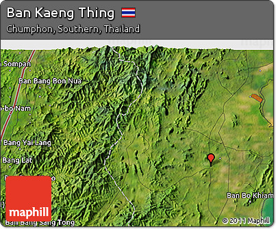Satellite 3D Map of Ban Kaeng Thing