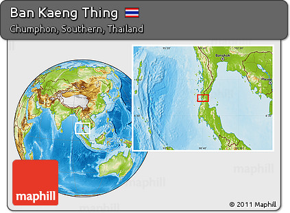 Physical Location Map of Ban Kaeng Thing