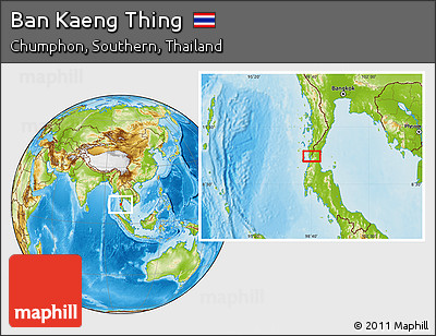 Physical Location Map of Ban Kaeng Thing