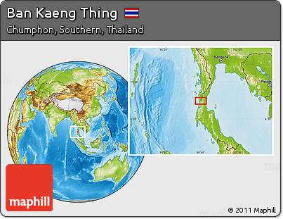 Physical Location Map of Ban Kaeng Thing