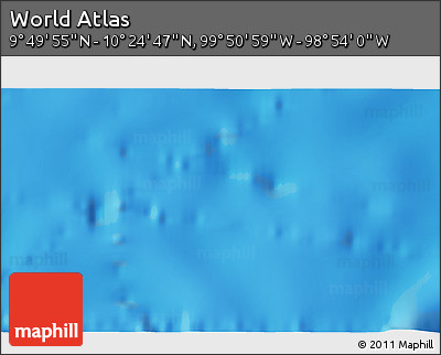 Physical 3D Map of the Area around 10° 7' 21" N, 99° 22' 30" W