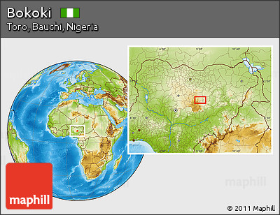 Physical Location Map of Bokoki