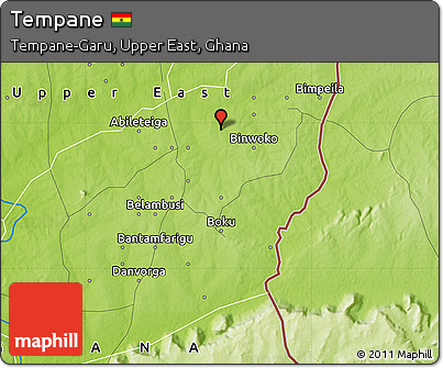 Physical Map of Tempane