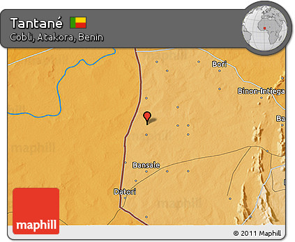 Political 3D Map of Tantané