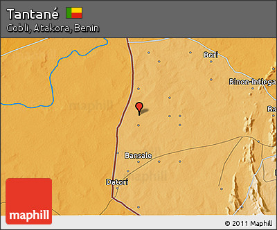 Political 3D Map of Tantané