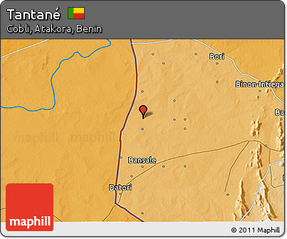 Political 3D Map of Tantané