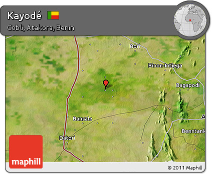 Satellite 3D Map of Kayodé