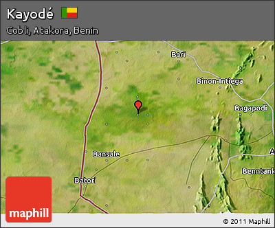 Satellite 3D Map of Kayodé
