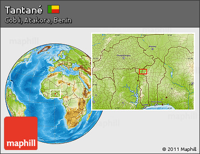 Physical Location Map of Tantané