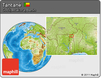 Physical Location Map of Tantané