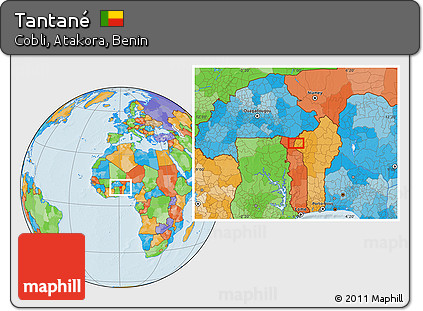 Political Location Map of Tantané
