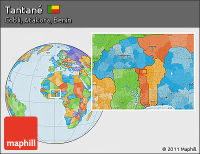 Political Location Map of Tantané