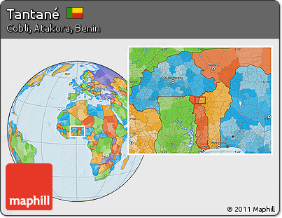 Political Location Map of Tantané