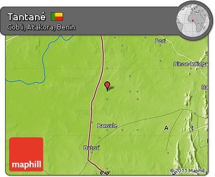Physical Map of Tantané