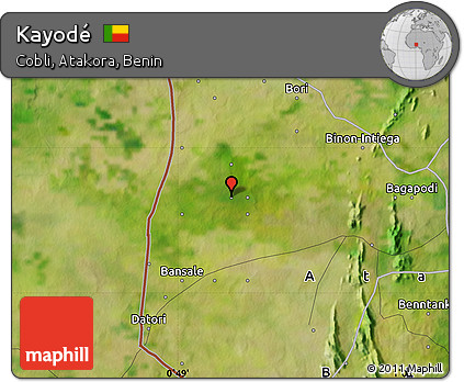 Satellite Map of Kayodé
