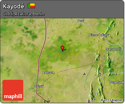 Satellite Map of Kayodé
