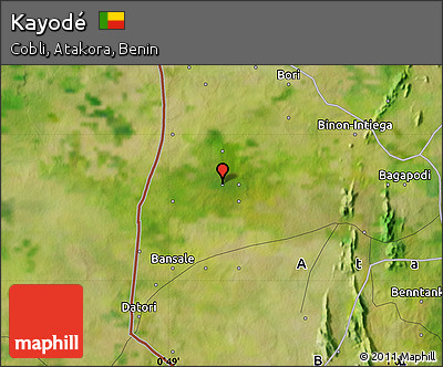 Satellite Map of Kayodé
