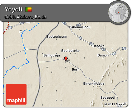 Shaded Relief Map of Yoyoli